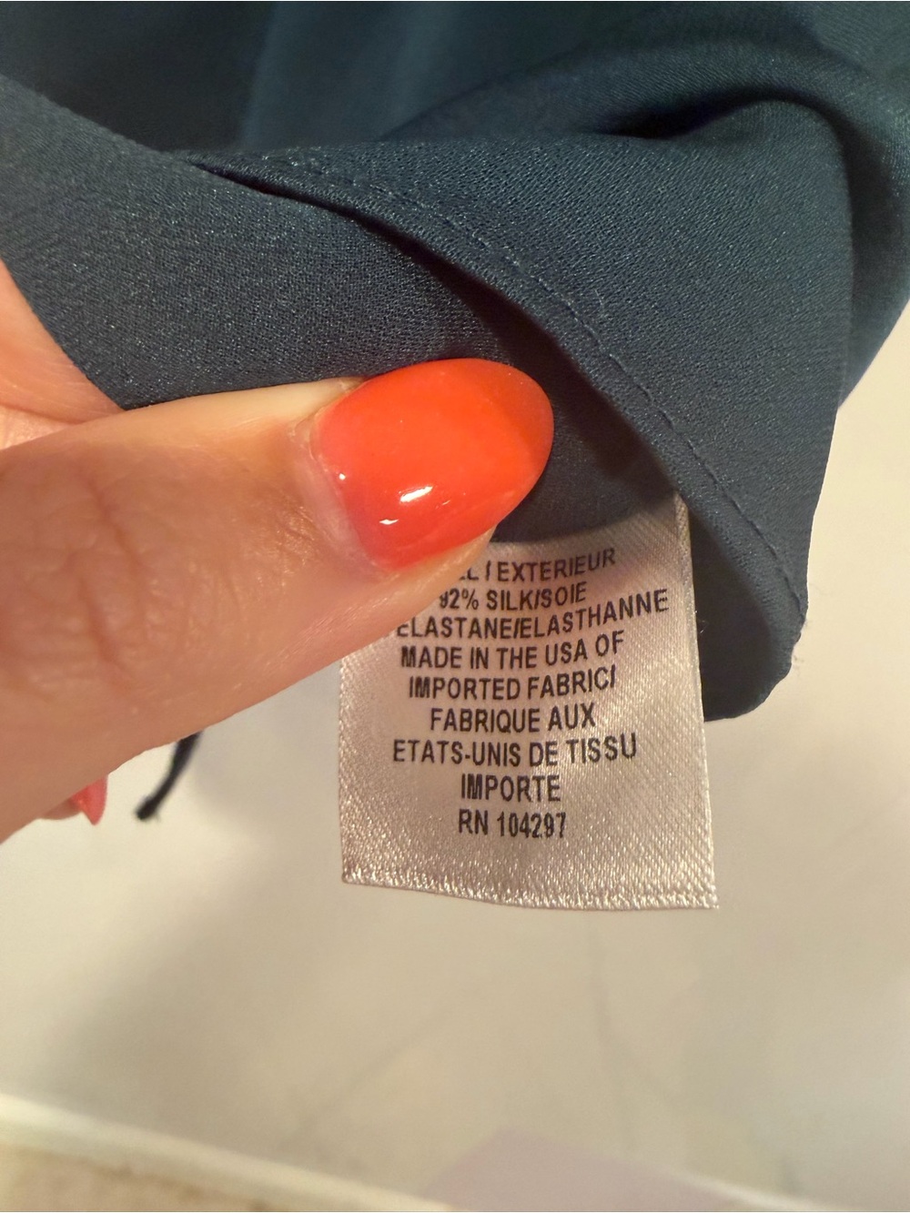 Milly 92% Silk Teal V-Neck Short Sleeve Blouse - Picture 4 of 6
